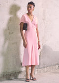 Gathered midi dress
