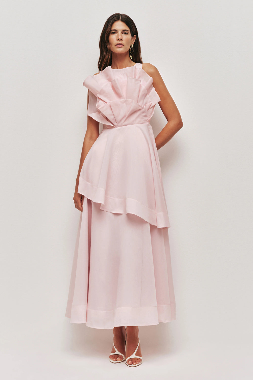 Selestia Ruffle Flared Dress
