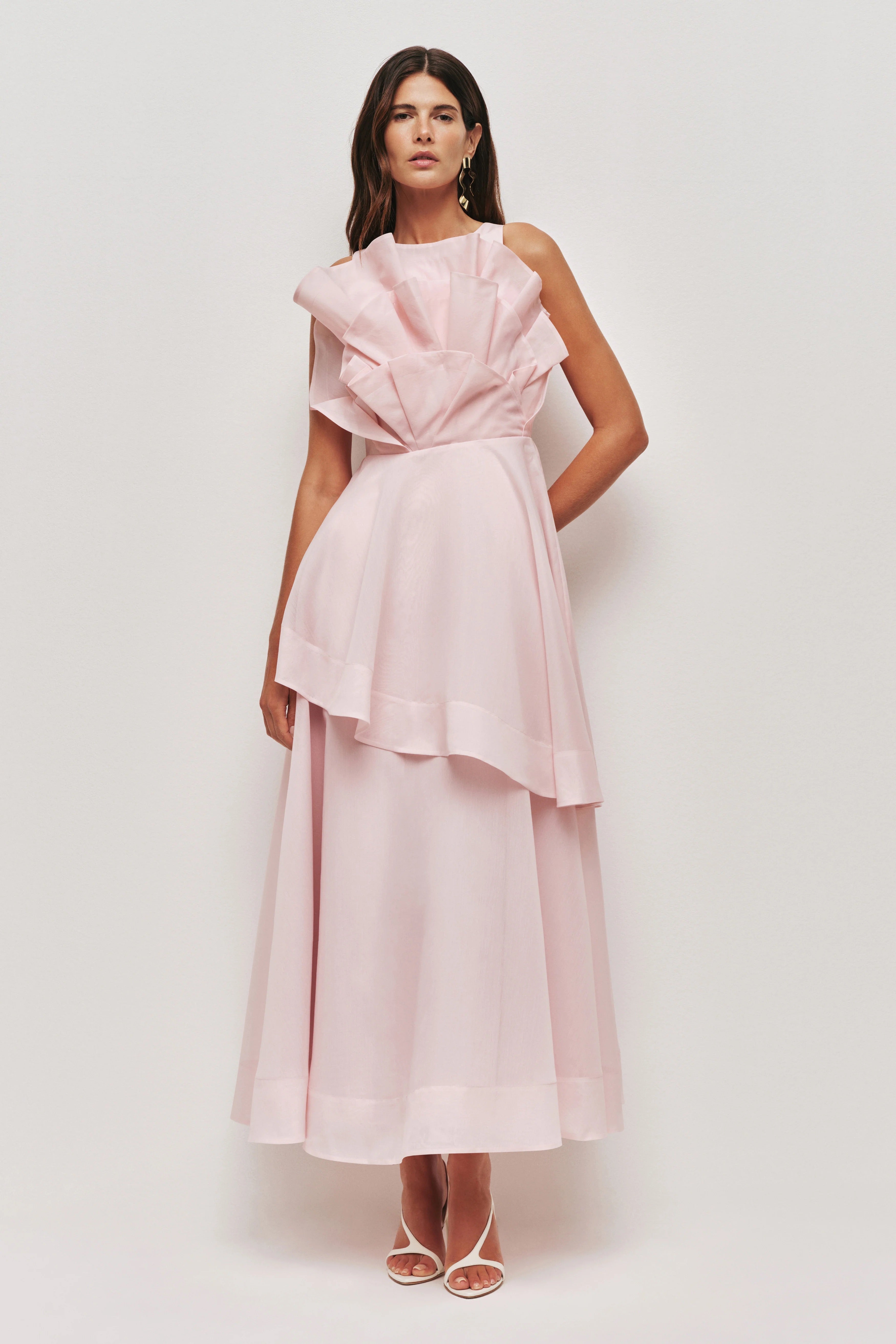 Selestia Ruffle Flared Dress