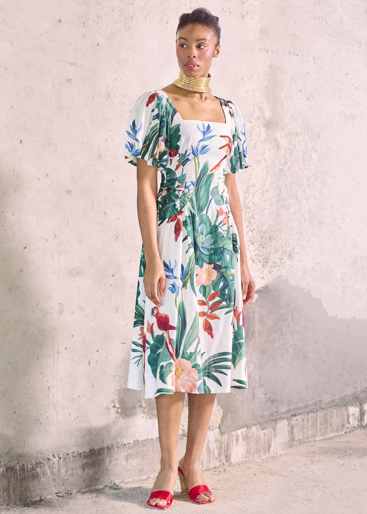 Midnight Macaw Fiesta Dress