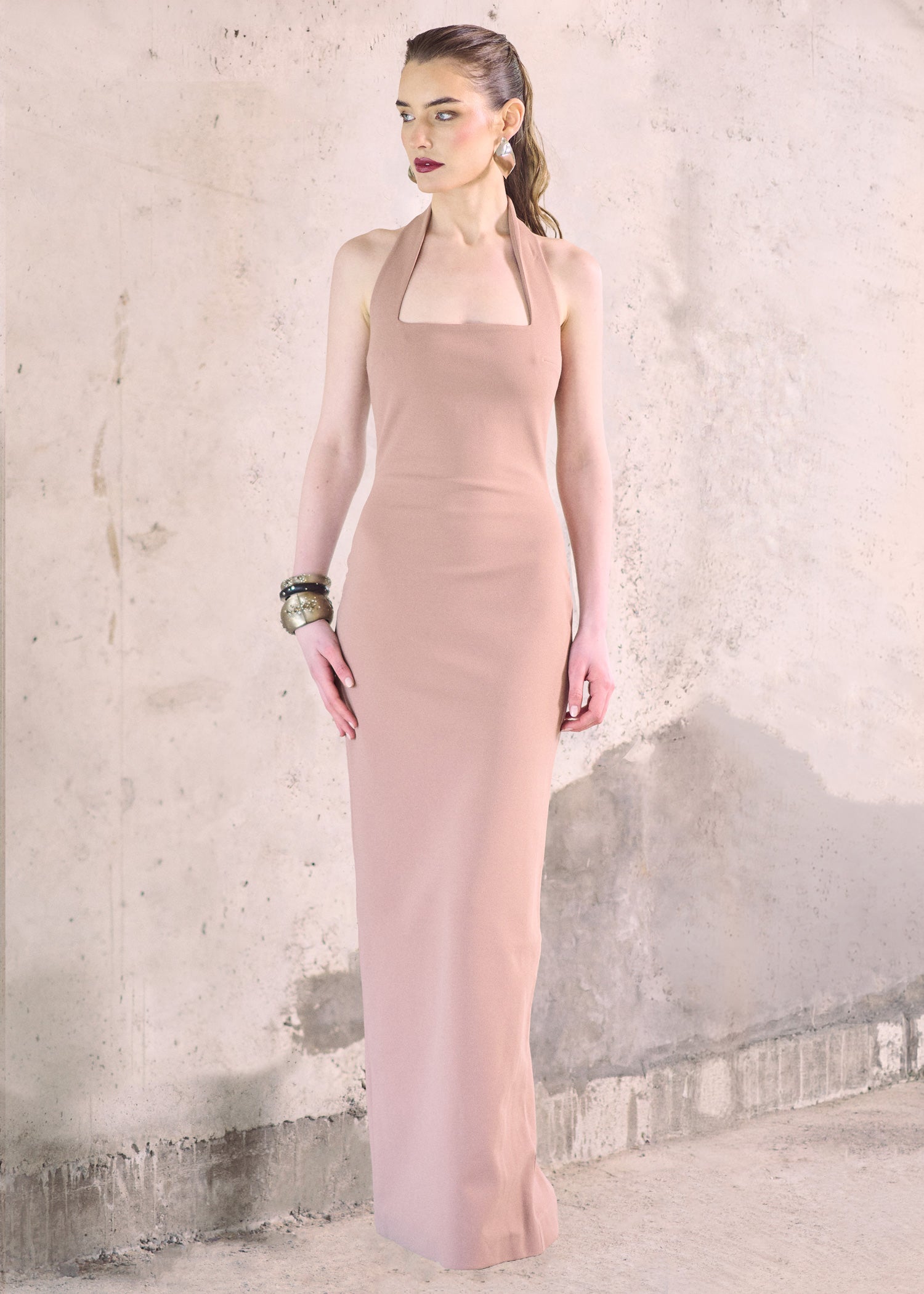 Illona Crepe halterneck Gown