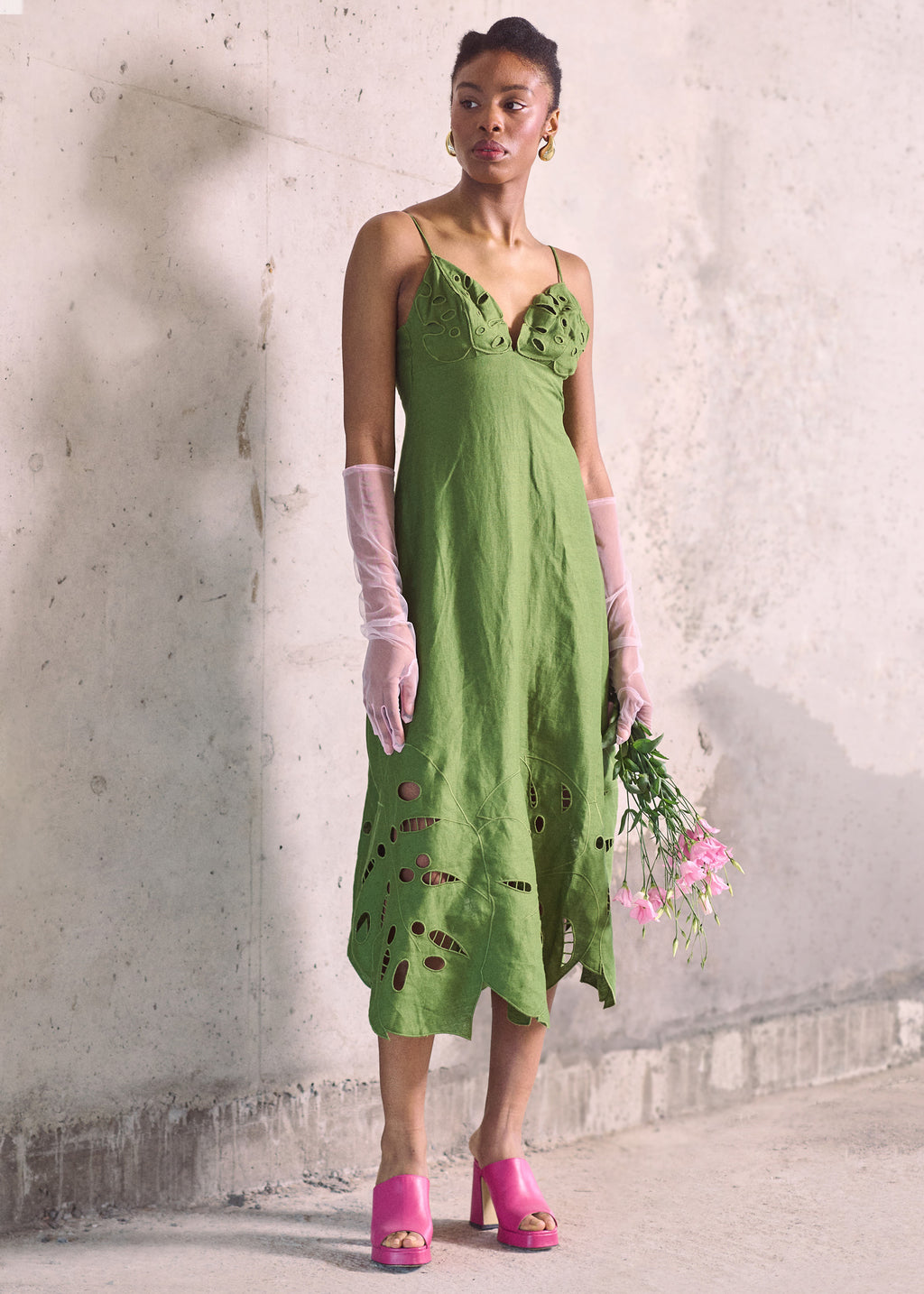 Monstera Midi Dress