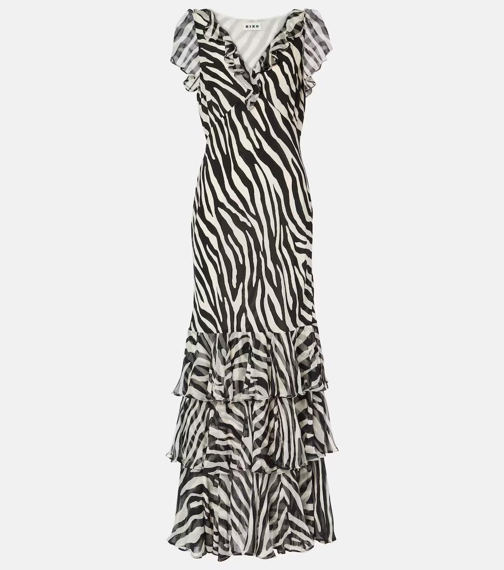 Amelle Zebra Print Maxi