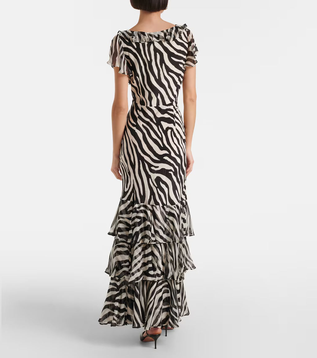Amelle Zebra Print Maxi