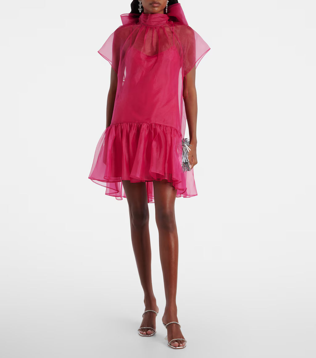 Beaux Bow Detail Organza Mini