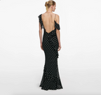 Polka Dot Georgette Maxi
