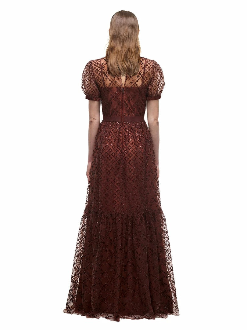 Sequin Grid Maxi