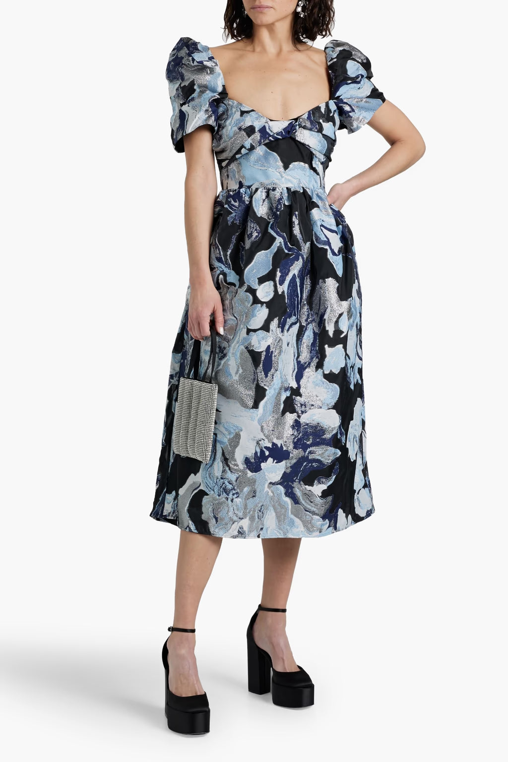 Everleigh Twisted Metallic Jacquard Midi